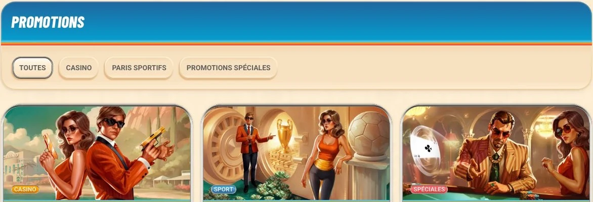 Vegasino Casino : promotions et bonus du casino
